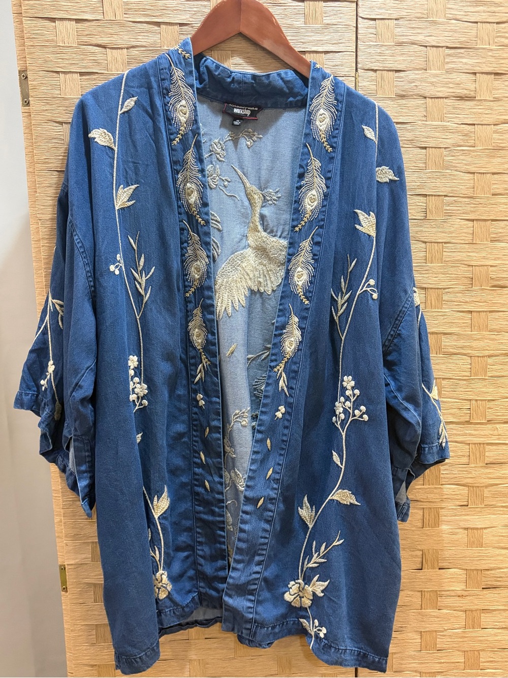 $280 Johnny Was CALIPSO TENCEL KIMONO size XL EUC embroidered bohemian - Picture 7 of 7